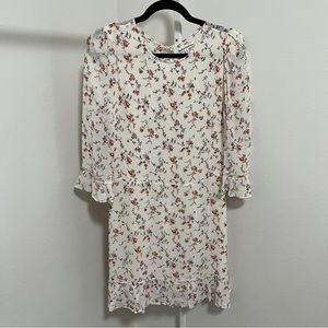 Reformation Doutzen Mini Dress White with Blue Floral 8